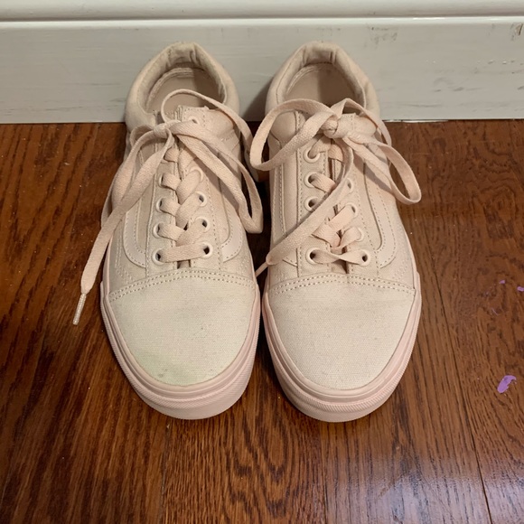 Vans light pink lace up shoes